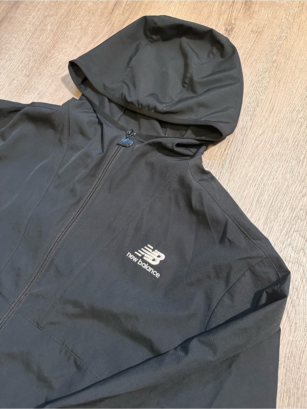 New Balance Black Hooded Windbreaker
